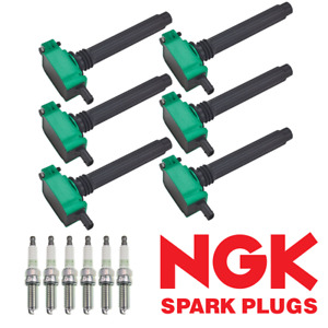 6 Premium Ignition Coil & NGK Platinum Spark Plug For Chrysler Jeep Dodge Ram