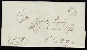 Preußen DEMMIN 31/12, K1 Brief-Hülle n. Stettin - Bild 1 von 2