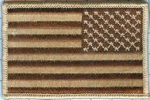American Flag Patch -Stars Right, Desert Sand 3 1/2" X 2 1/4", Lot of 100@1.25ea - Picture 1 of 5