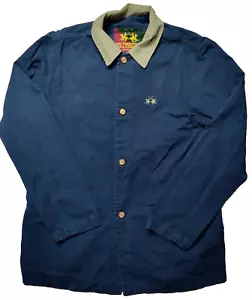 VTG LA MARTINA Men Large Blue 100% Cotton Long Sleeve Polo Chore Jacket - Picture 1 of 19