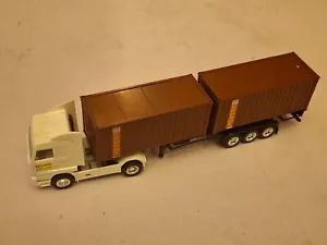 Herpa 1/87 Container-Sattelzug Scania weiss/braun "Cronos" - Bild 1 von 3