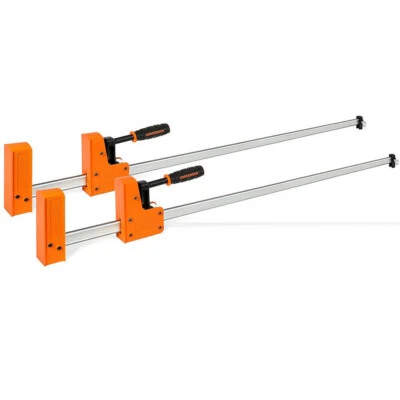 JORGENSEN Paquete de 2 Abrazaderas de Barra de 48 Pulgadas 90°Cabinet Master Juego de Abrazaderas de Barra de Mandíbula Paralela Foto 1 de 4