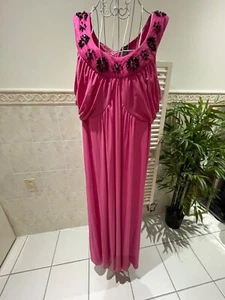 New Size 2XL (24) Nina Leonard Heavily Embellished Sleeveless Heavy Maxi Dress - Picture 1 of 17