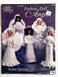 Crochet Patterns Book Angelic Fashion Dolls 11-1/2" Angels Joy Love Hope Peace - Picture 1 of 2