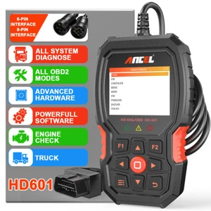 ANCEL HD601 Diesel Truck Diagnostic Tool Heavy Duty OBD Scanner Engine Check - Picture 1 of 15