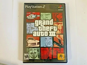 GTA 3 GRAND THEFT AUTO 3 SONY PLAYSTATION 2 PS2 VIDEO GAME Used with poster - Picture 1 of 3