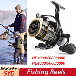 Fishing Reel HE1000-7000 Max. Drag 10kg High Speed Metal Spool Spinning Reel AU