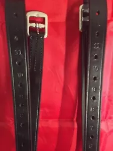 Pinnacle Leather stirrup Leathers - Black 56 inches - Picture 1 of 1