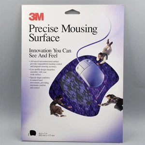 3M Mousepad Vintage 1995 High Quality Purple Black Thin Textured Surface USA - Picture 1 of 8