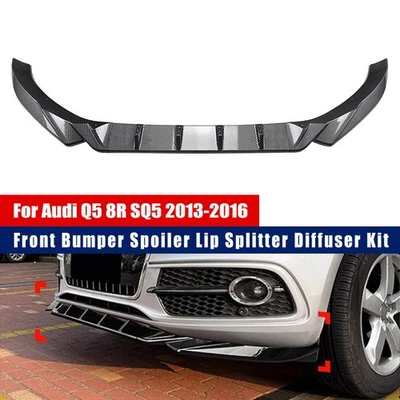 Kit difusor divisor de labios alerón parachoques delantero para Audi Q5 8R SQ5 2013-2016 NUEVO Foto 1 de 4