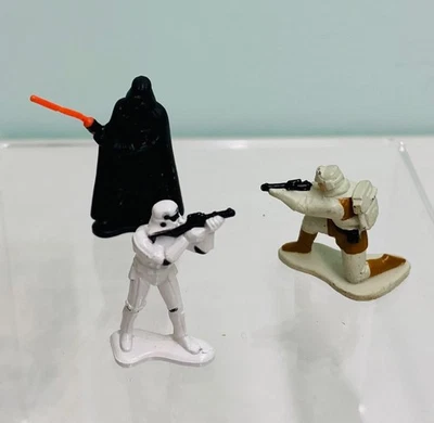 老式 3 件装 LFL 星球大战微型迷你玩偶压铸 80 年代 — 第 1/4 张图片