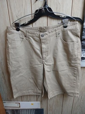 Pantalones Cortos Riders Mujer 18 Caqui Denio Cintura 36 Bolsillos Elásticos  Foto 1 de 4