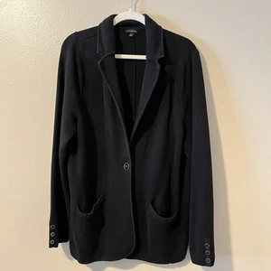 Pullover Blazer Damen XXL Minimalistisch Schwarz Karriere Arbeitskleidung Strick Klassisch Preppy - Bild 1 von 11
