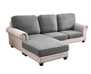 Sectional Couch Covers 6 Pieces, Stretch Couch Cushion Covers, L Shaped Washa... - Picture 1 of 7