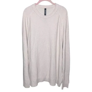 Lululemon Textured Knit Crewneck Sweater Heathered Natural Ivory Size XXL - Picture 1 of 3