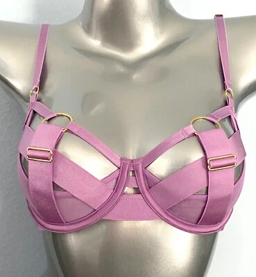 Victoria's Secret Bra Light Lilac Open Ring Very Sexy Unlined Balconette Cut Out - Image 1 of 3