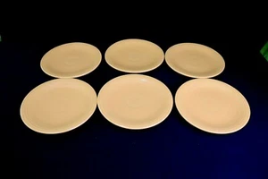 Fiesta Fiestaware Yellow -Older Bread Plate By Homer Laughlin Set of 6 - Picture 1 of 4
