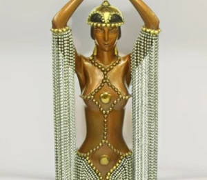 Erte Emerald base 1988 Signed Full round Bronze - Picture 1 of 2