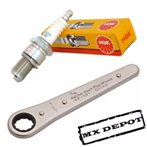 KTM SX150 2009 - 2022 NGK SPARK PLUG BR9ECM + RATCHET SPARK PLUG SPANNER - Picture 1 of 1