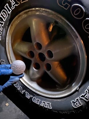 "Tapa central de 15"" para Jeep 97-01 Cherokee XJ Wrangler TJ FABRICANTE DE EQUIPOS ORIGINALES #5DY07-885-PA66" Foto 1 de 4