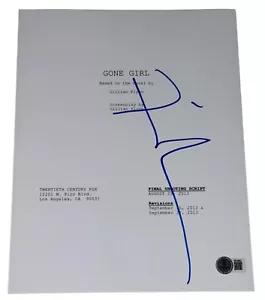 Autografo firmato David Fincher Gone Girl sceneggiatura film completo Beckett - Foto 1 di 2