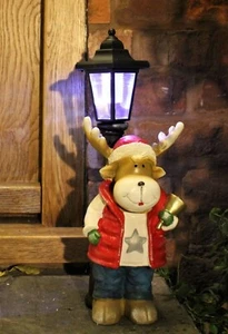 Reindeer Garden Ornament Solar Lamp Christmas Home Decor Gift - Picture 1 of 7