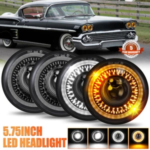 4PCS 5.75" 5-3/4"LED Headlights Hi/Low Beam Start UP for Chevy Impala El Camino - Picture 1 of 11