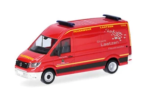 Herpa 098236 VW Crafter Furgone Vigili Del Fuoco Laatze HO 1:87 NUOVO - Foto 1 di 1