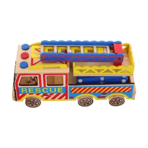 Ladder Lift Car Model Kids Toy Truck Mechanic Fire Firetruck Toys Child - Picture 1 of 12