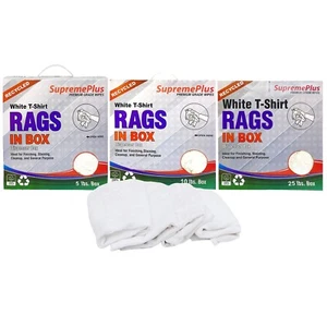 Camiseta Blanca Tejida Limpieza Trapos Caja Comprimida a Granel Multiusos - Imagen 1 de 85