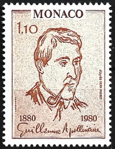 Mónaco - 100 Aniversario de Guillaume Apollinaire MNH 1980 Mi. 1425 - Imagen 1 de 1