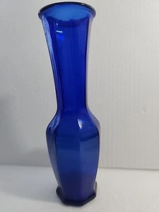 Vintage Glas Kobaltblau Knospen Vase evtl. Indiana Glas. - Bild 1 von 5