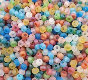 Czech Glass Seed Beads Size 6/0 " MIXTURE RETRO RAINBOW " Loose 40 Grams - Picture 1 of 7