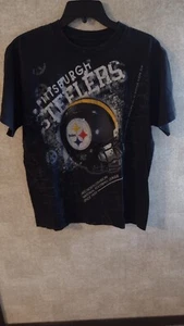 Reebok Pittsburgh Steelers AFC North Black Size Medium T-Shirt - Picture 1 of 6
