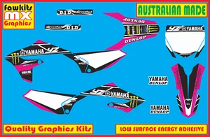 YAMAHA YZ 65 2018-24 PINK MX GRAPHICS KIT DECALS KIT STICKER KIT BUBBLE FREE - Picture 1 of 3