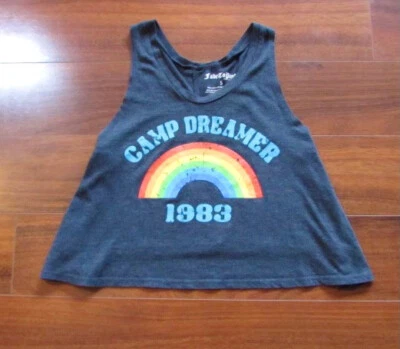 Tanque atlético FADE TO PINK ~ Pequeño ~ CAMP DREAMER 1983 Retro Rainbow Racerback Foto 1 de 4