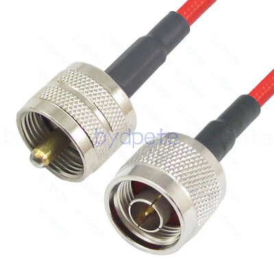 UHF Male PL259 to N-Type Male Plug RG402 Semi Flexible Cable Low Loss Any in Lot - Image 1 of 4