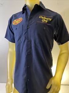 2003 Duff Beer Delivery Guy Work Shirt Red Kap Simpsons Men’s Small - Picture 1 of 6