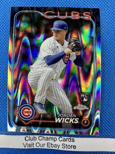 2024 #67 Jordan Wicks Topps Chrome Baseball RayWave rifrattore radiocomandato cuccioli - Foto 1 di 2