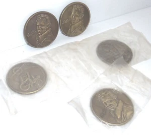 Moneda/medallón de bronce vintage 5 Evil Knievel The Last of the Gladiators 1972 - Imagen 1 de 6