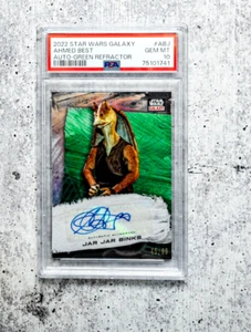 2022 Topps Chrome Star Wars Galaxy Jar Jar Binks Green Ahmed Auto /99 PSA 10 - Picture 1 of 1