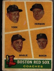 1960 Topps #456 Boston Red Sox Coaches A975