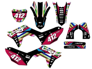 2019-2021 CRF 250 R SERAPE Black Senge Graphics Kit Compatible with Honda - Picture 1 of 10