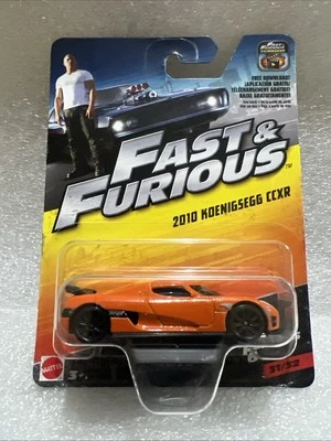 New 2017  Mattel 2010 Koenigsegg CCXR Fast and Furious Very Rare! #R1 1:55 Scale - Image 1 of 4