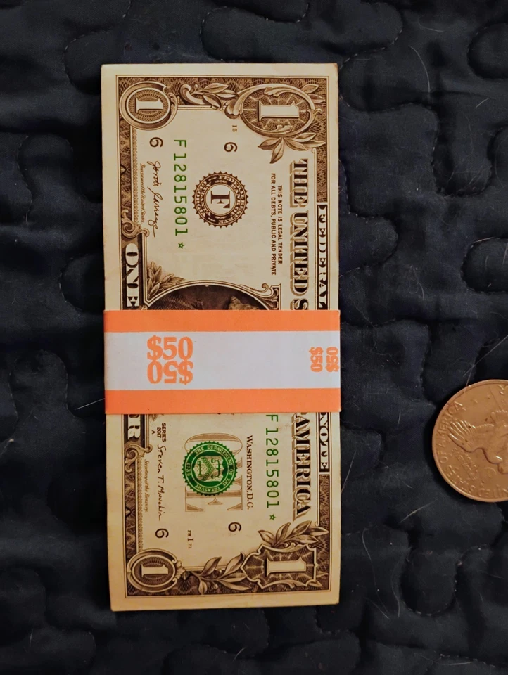 $50 Star Dollar Bundle In Sequence From 0-50 - Image 1 of 1