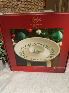 Lenox HOLIDAY Weihnachten Chip und Dip Servierteller Geschirrset Elfenbein Neu im Karton - Bild 1 von 1