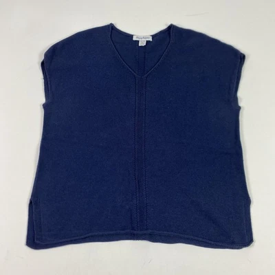 Tommy Bahama Suéter Mujer XL Azul Marino Cuello en V Sin Mangas Tejido Pullover Top Foto 1 de 4