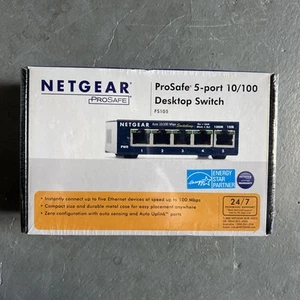 NETGEAR ProSafe (FS105) 5-Ports External Switch Metal Enclosure New And Sealed - Picture 1 of 2