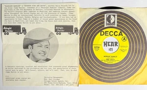 Trucker Bluegrass Bopper 45 JIMMY MARTIN Midnight Rambler DECCA dj promo hear NM - Picture 1 of 6