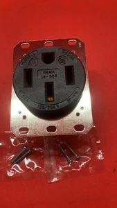 Hubbell HBL9450A Straight Blade Device Receptacle, RTP, Industrial Grade, 3-Pole - Picture 1 of 4